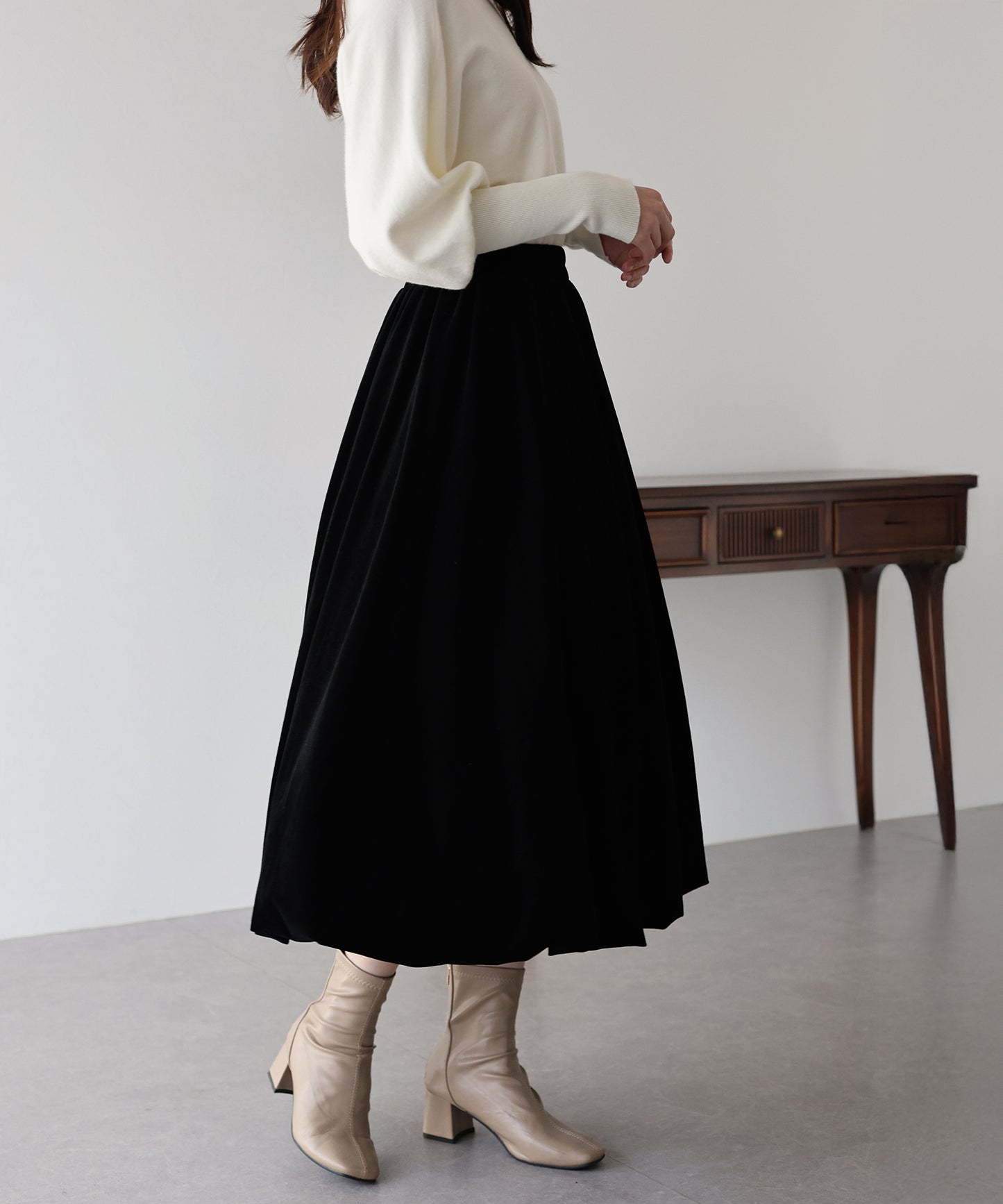 ベロアバルーンスカート