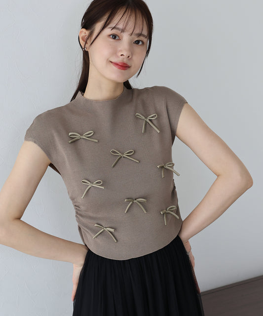 【SALE】リボンフレンチニット【ネコポス】