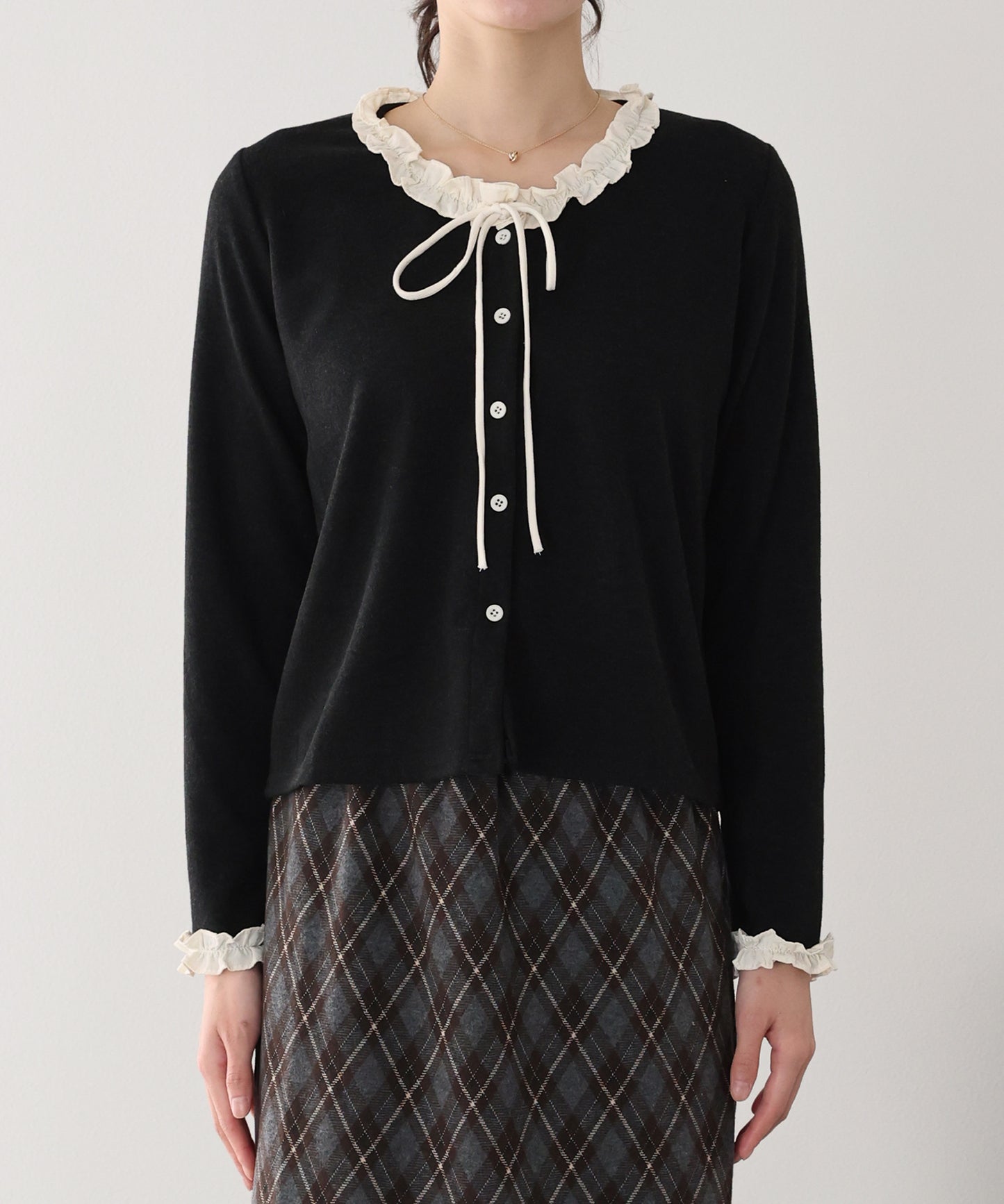 【早割5％OFF】フリルドッキングニット