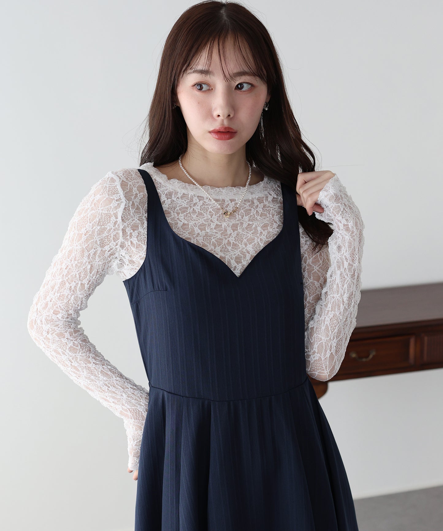 【早割5％OFF】ハートネックキャミワンピース