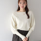 ウール混ボリュームスリーブドルマンニット