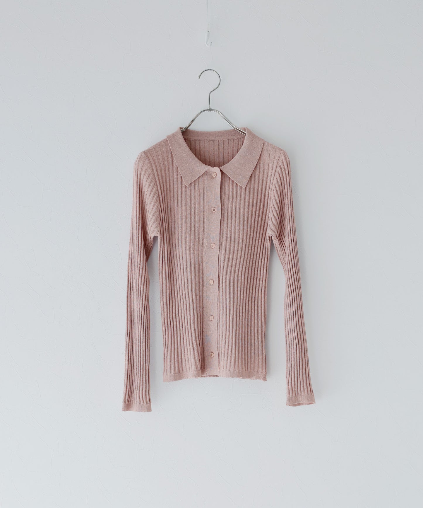 【SALE】シアーリブポロカーディガン[J by blue]