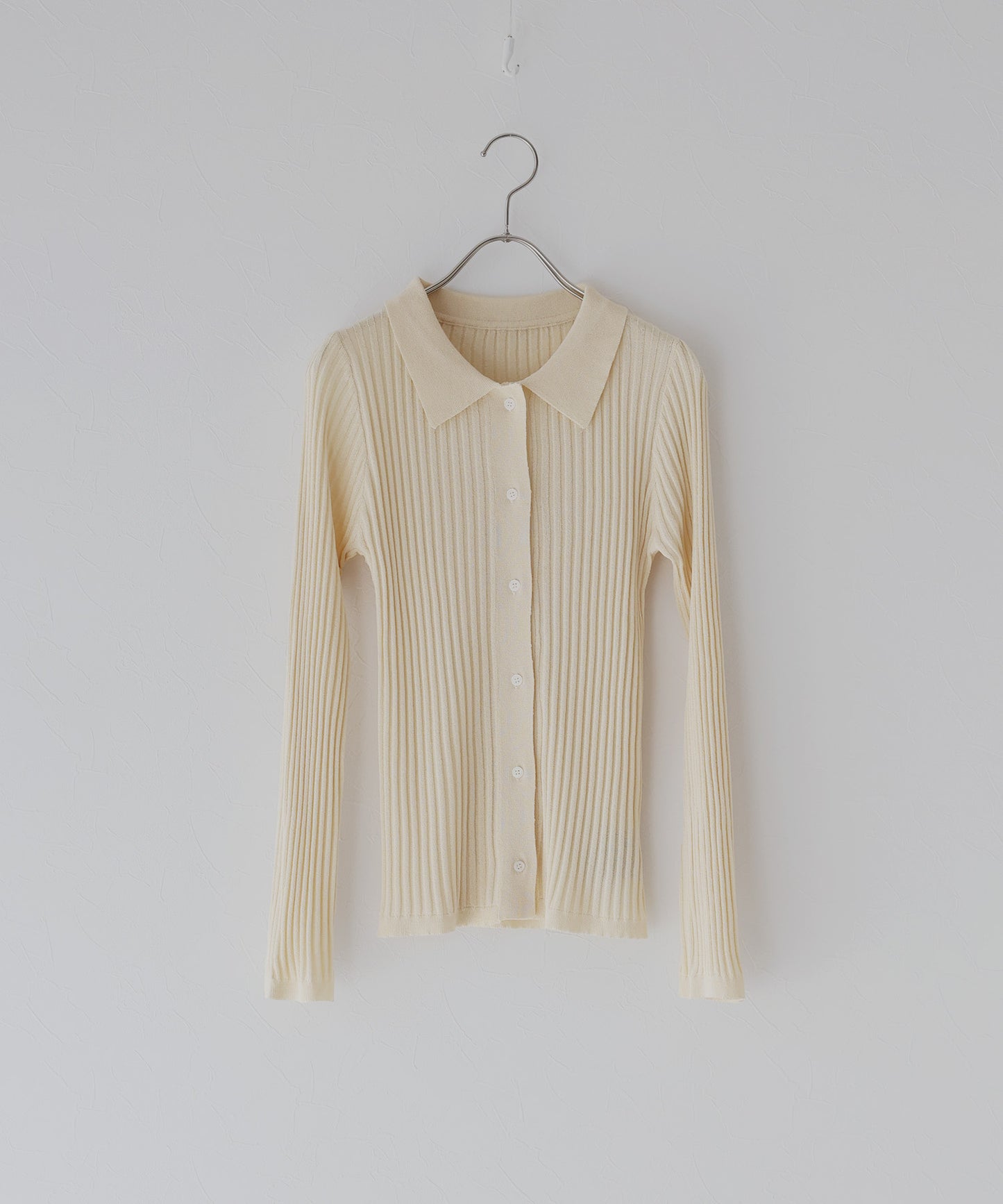 【SALE】シアーリブポロカーディガン[J by blue]