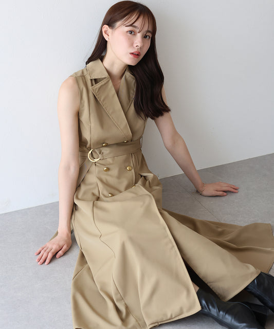 【早割5％OFF】トレンチジレワンピース