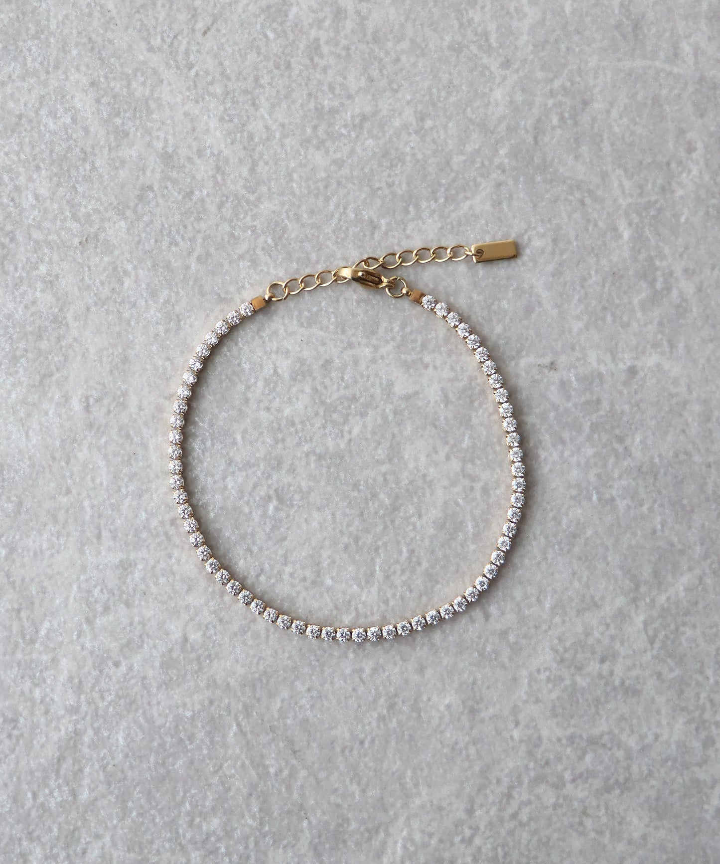 【早割5％OFF】ジルコニアテニスブレスレット / サージカルステンレス【ネコポス】