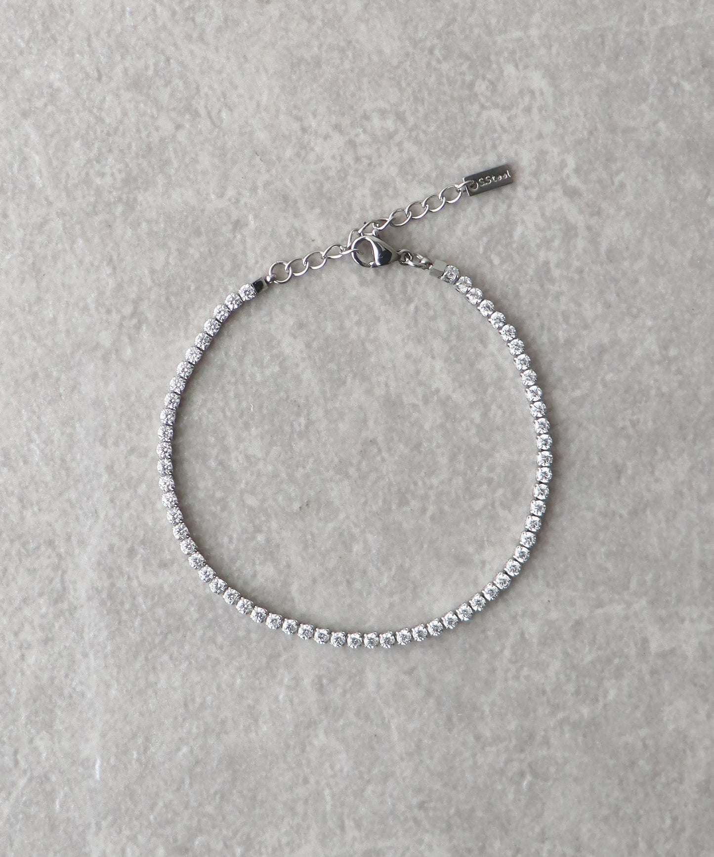 【早割5％OFF】ジルコニアテニスブレスレット / サージカルステンレス【ネコポス】