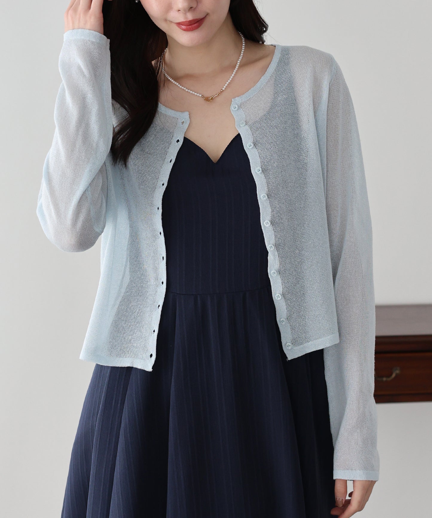 【早割5％OFF】シアーニットカーディガン【ネコポス】