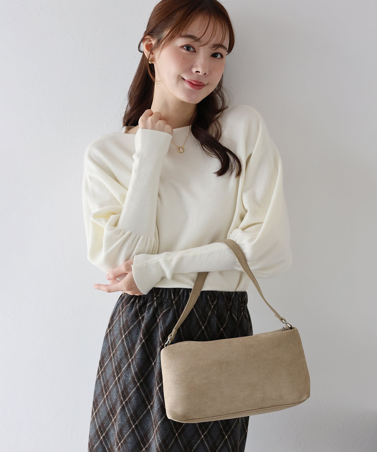 スウェードスクエアバッグ