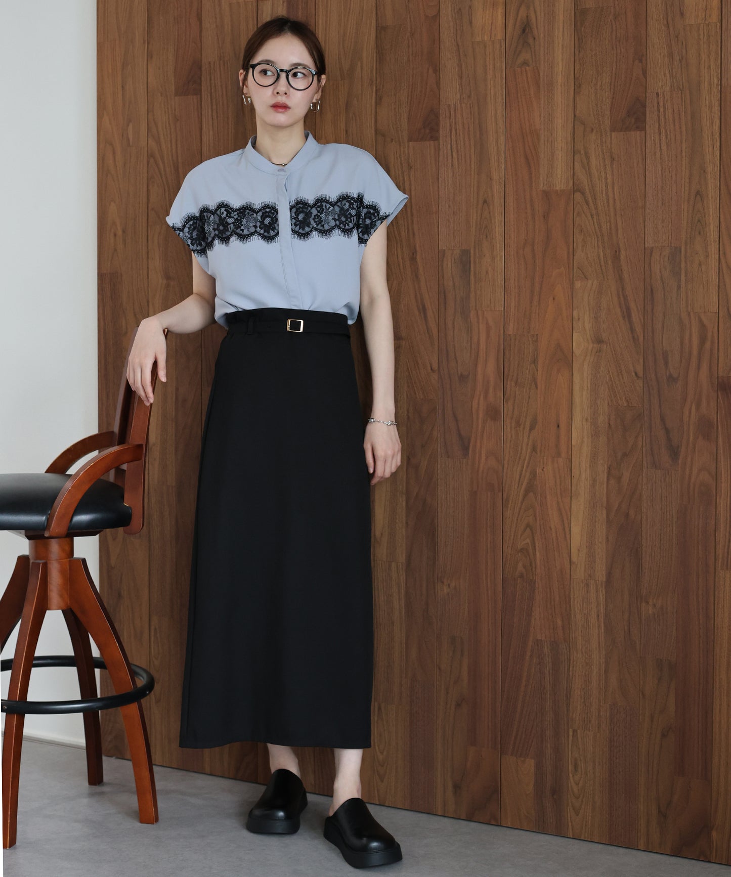 【早割5％OFF】ベルト付きタイトスカート