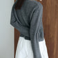 スラブニットＶネックカーディガン