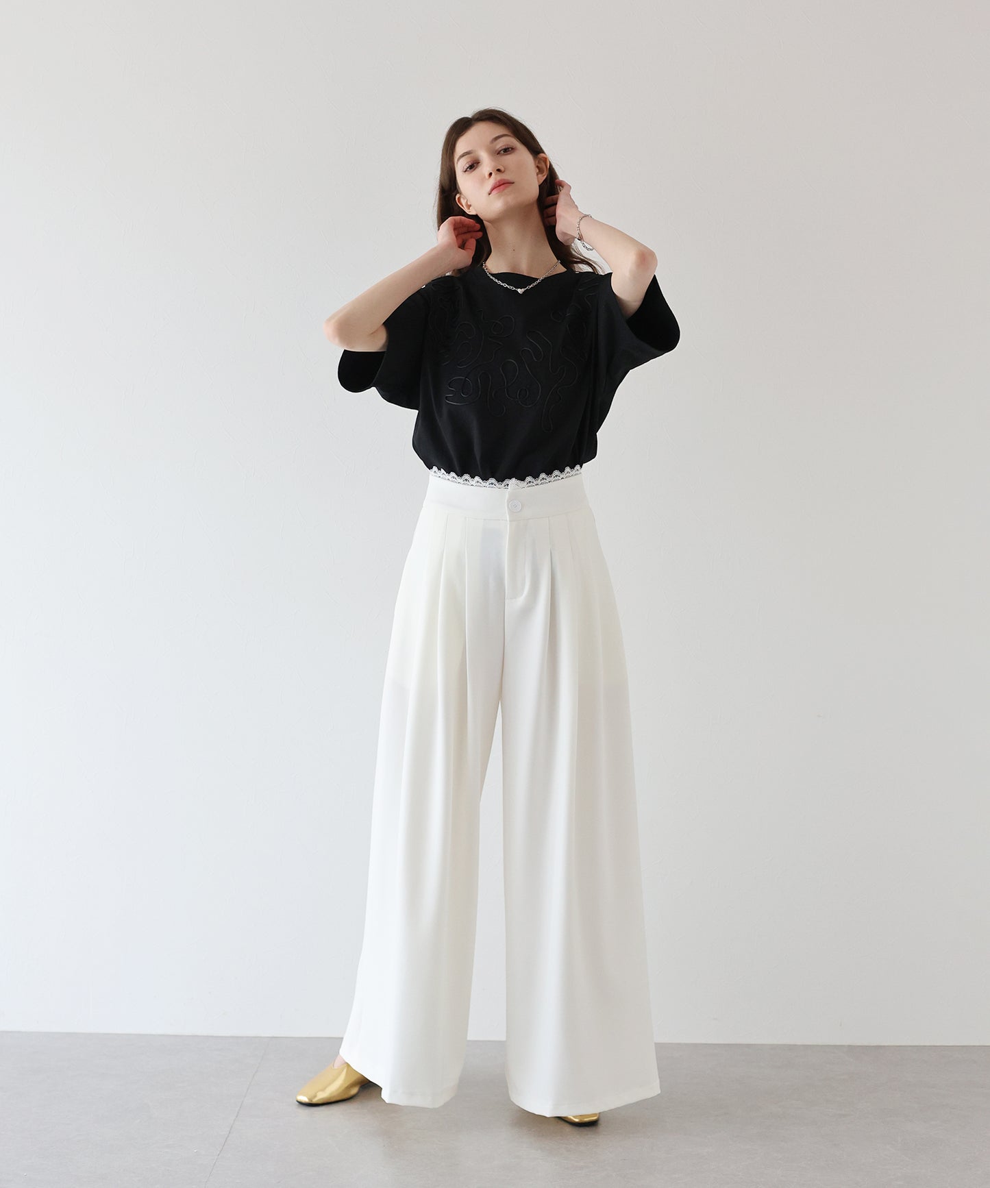 【SALE】コード刺繍Ｔシャツ【ネコポス】[J by blue]