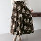 フラワーティアードスカート