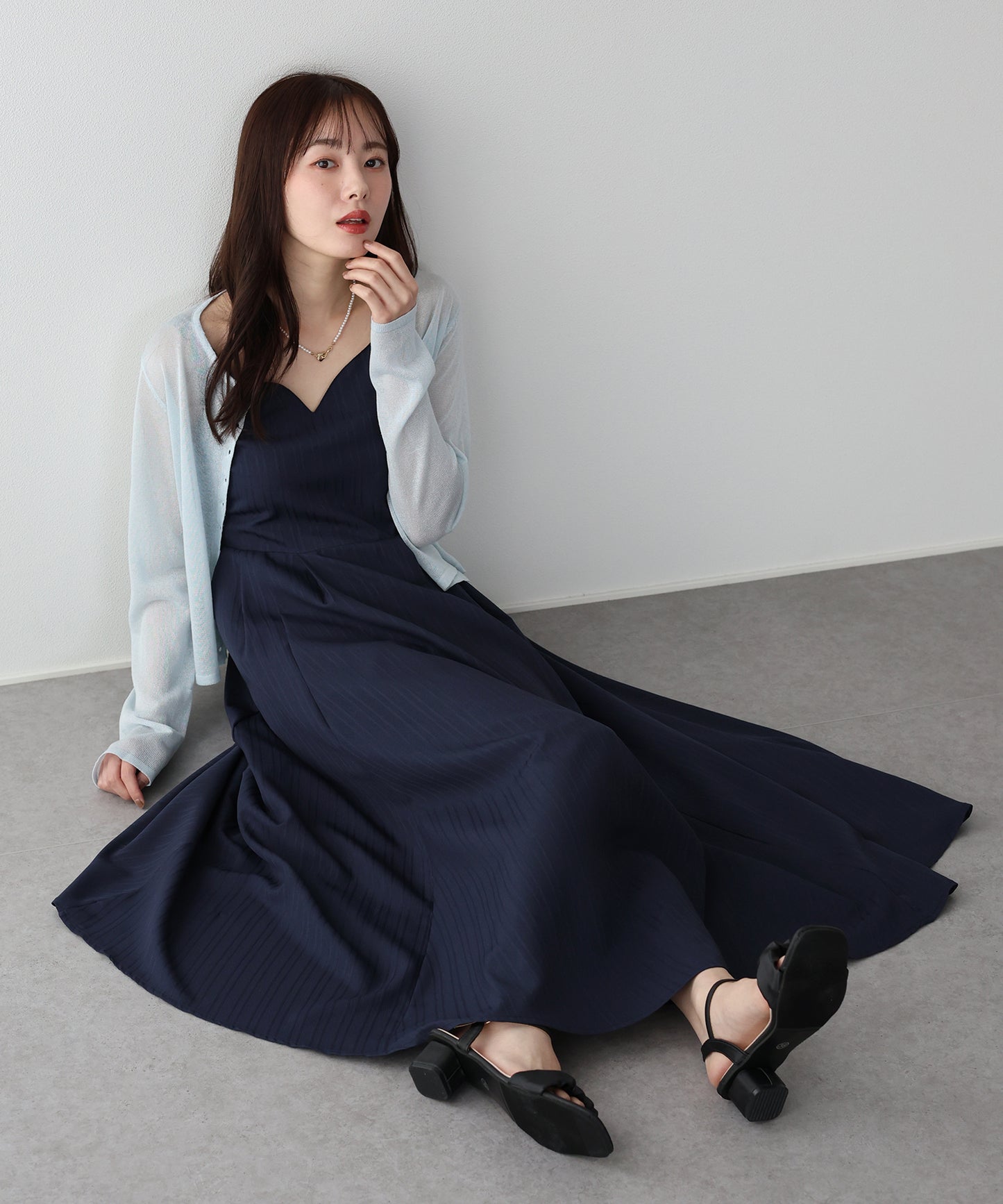 【早割5％OFF】ハートネックキャミワンピース