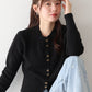 リボン釦カーディガン