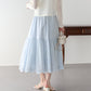 コットンレースティアードスカート