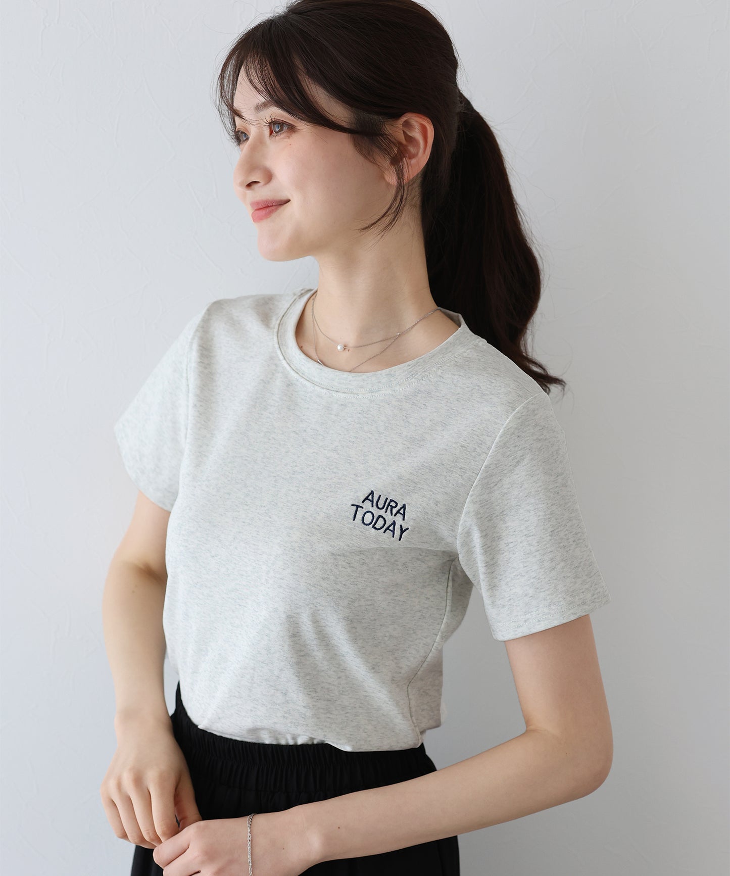 【TIME SALE】ワンポイントロゴ刺繍Tシャツ【ネコポス】