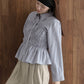 【早割5％OFF】ペプラムシャーリングシャツ
