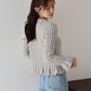 【早割5％OFF】ケーブルペプラムカーディガン