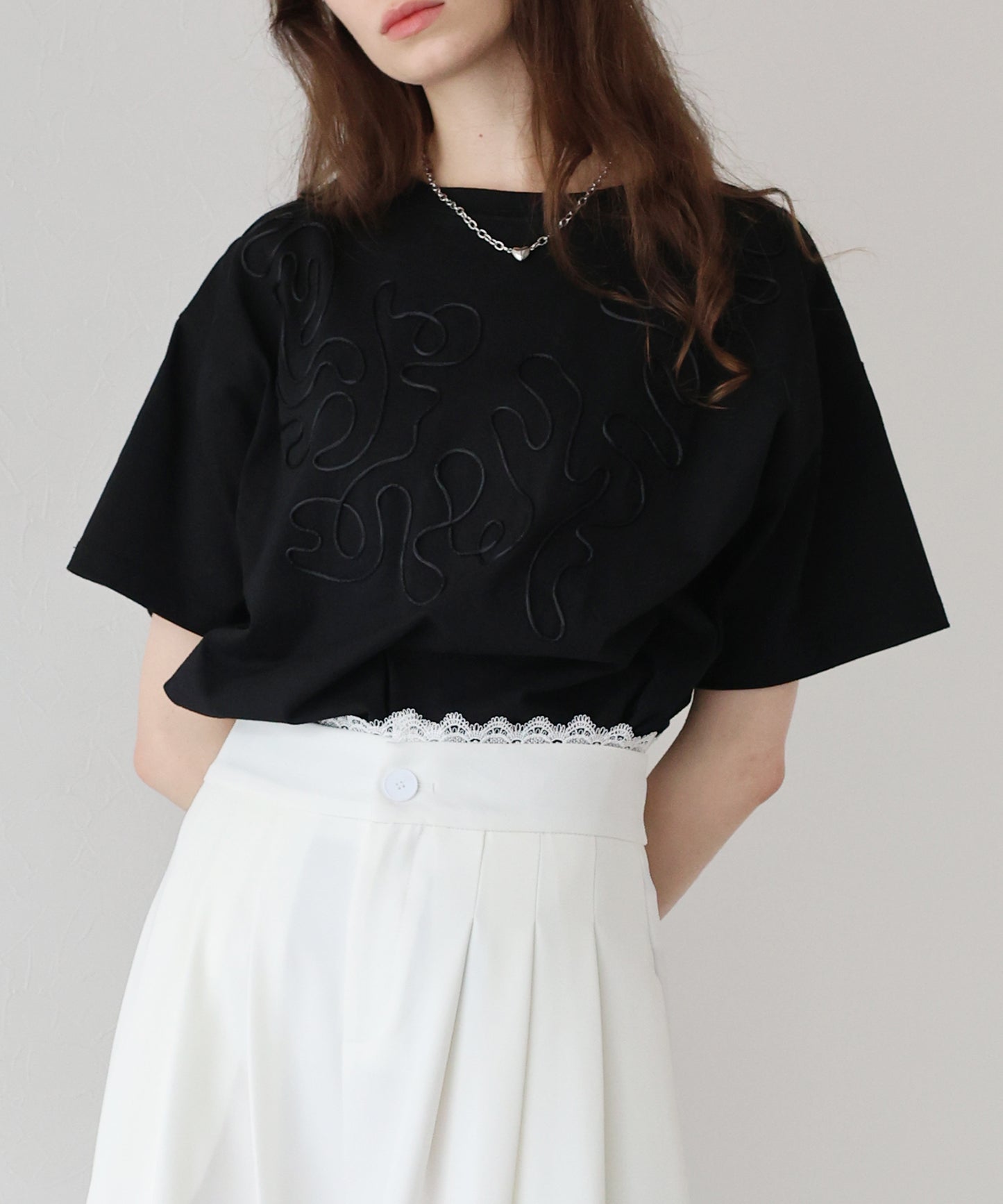 【SALE】コード刺繍Ｔシャツ【ネコポス】[J by blue]