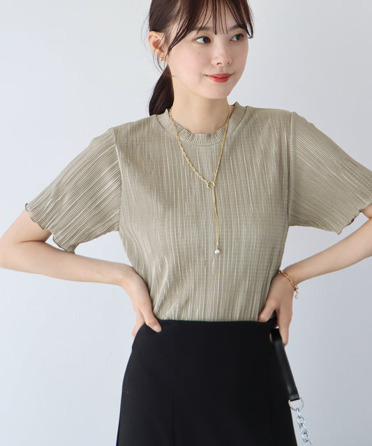 【TIME SALE】ランダムプリーツメローブラウス【ネコポス】