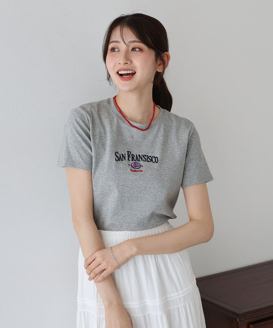 【TIME SALE】San Fransisco刺繍Tシャツ【ネコポス】