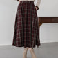 丈が選べるチェックロングスカート