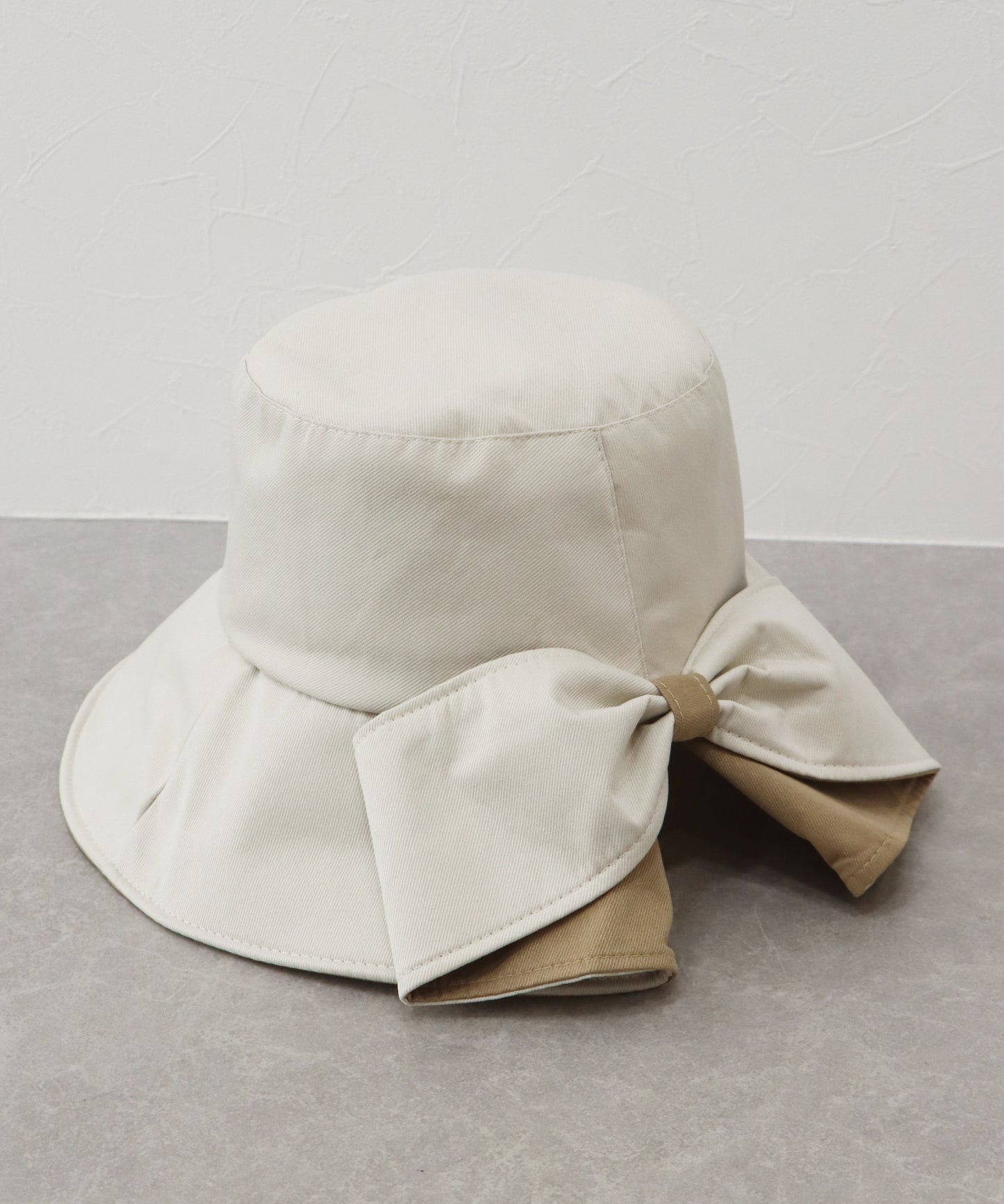 【早割5％OFF】バイカラーバックリボンハット【ネコポス】