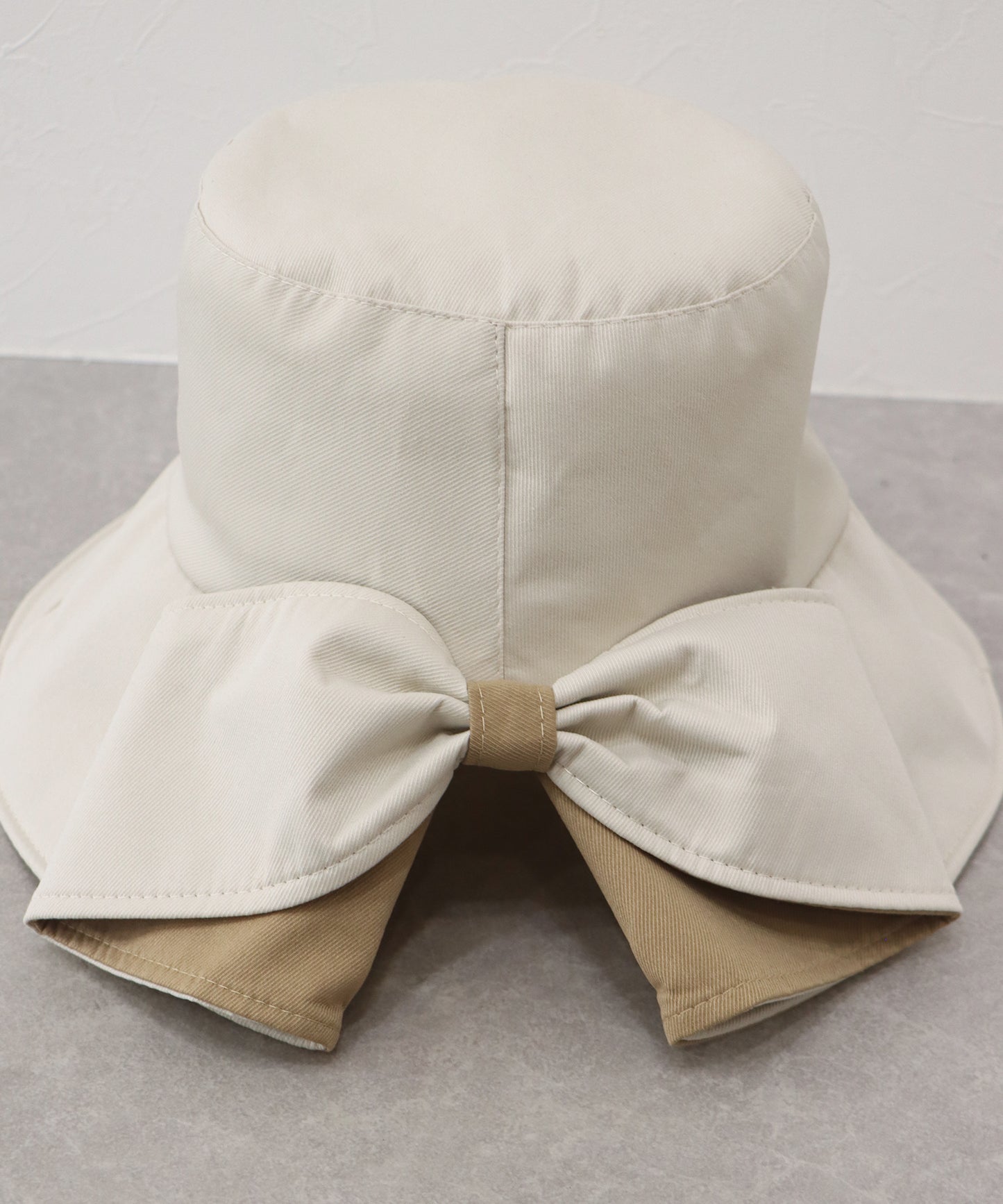 【早割5％OFF】バイカラーバックリボンハット【ネコポス】