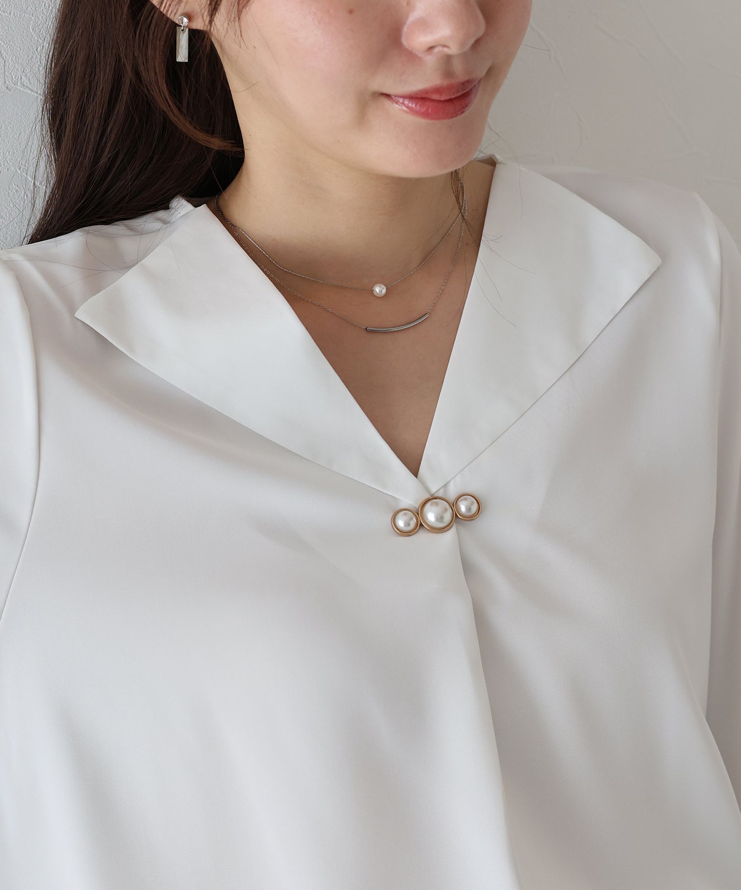 パールモチーフブラウス【ネコポス】