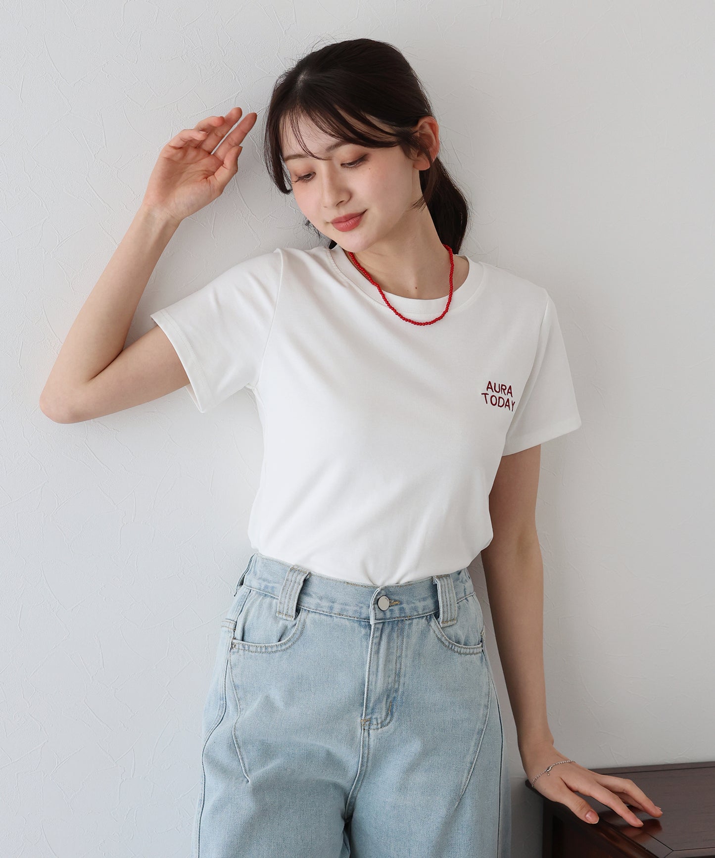 【TIME SALE】ワンポイントロゴ刺繍Tシャツ【ネコポス】