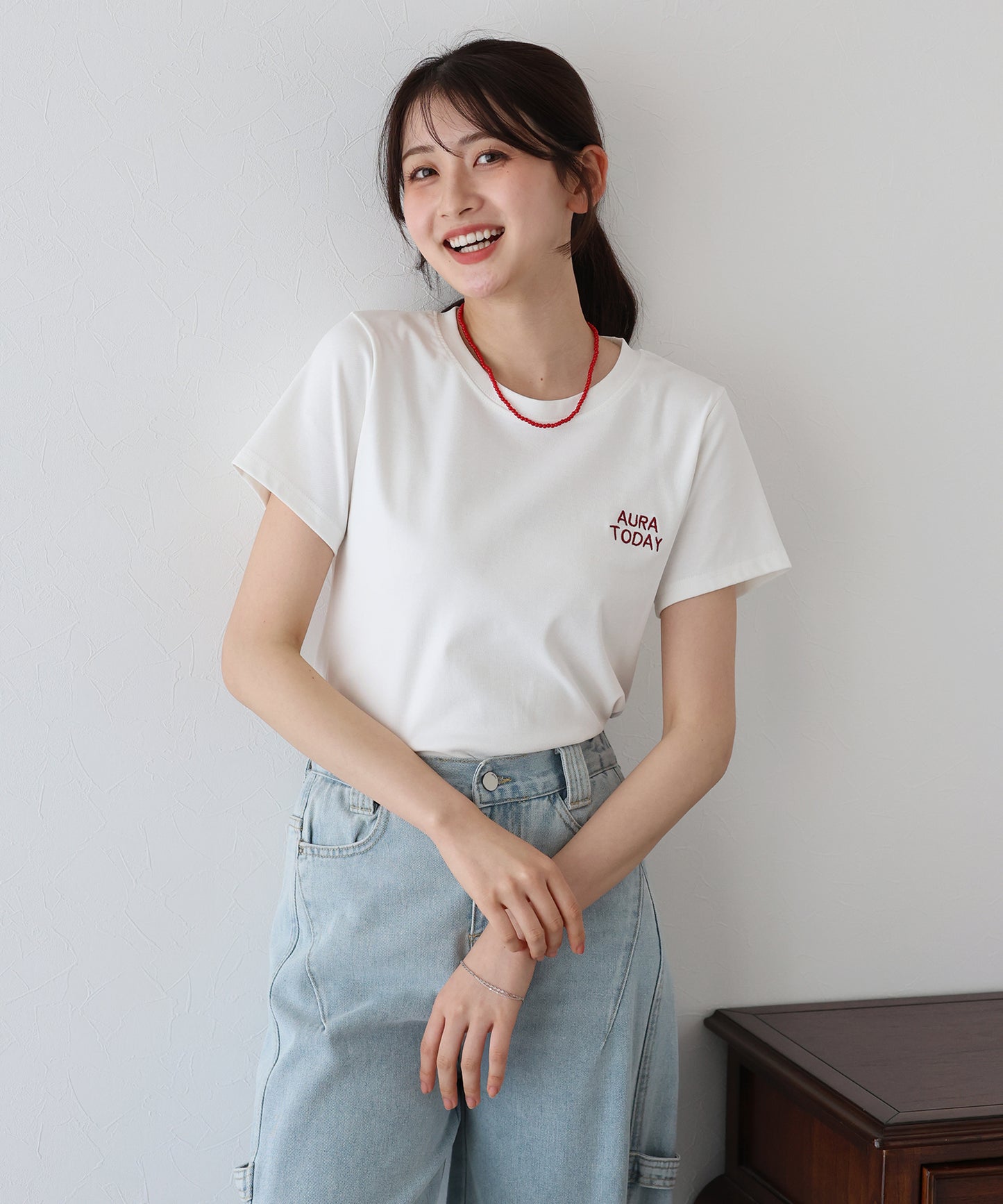 【TIME SALE】ワンポイントロゴ刺繍Tシャツ【ネコポス】