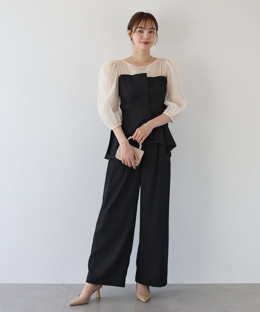 【TIME SALE】サイドベルトパンツドレス