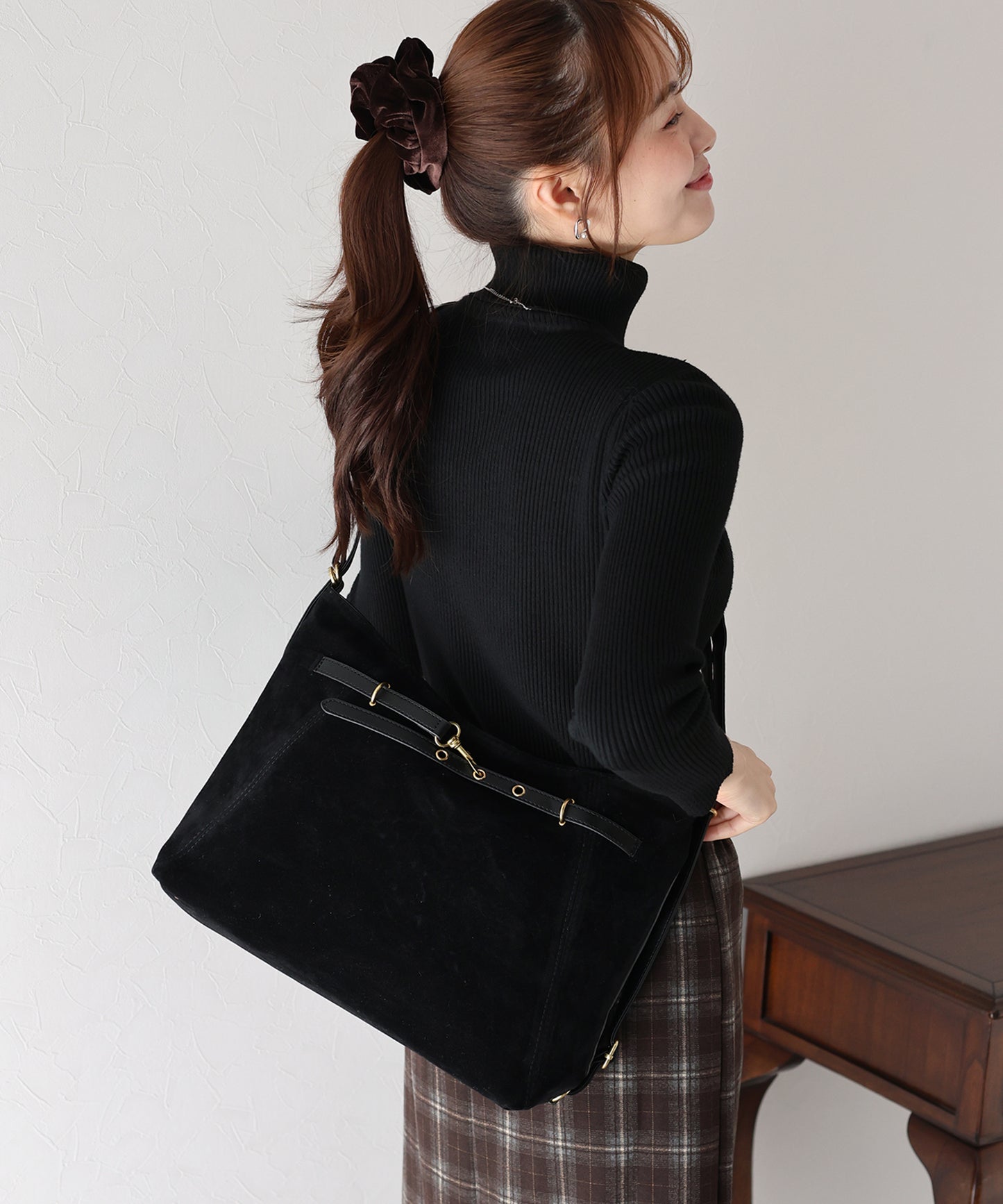 【早割5％OFF】3wayスウェードフロントベルトバッグ