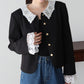 【早割5％OFF】《2サイズ展開/ 2WAY》ビジューレース付ノーカラージャケット