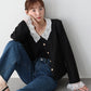 【早割5％OFF】《2サイズ展開/ 2WAY》ビジューレース付ノーカラージャケット