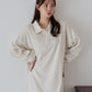 【早割5％OFF】ハーフジップスウェットワンピース