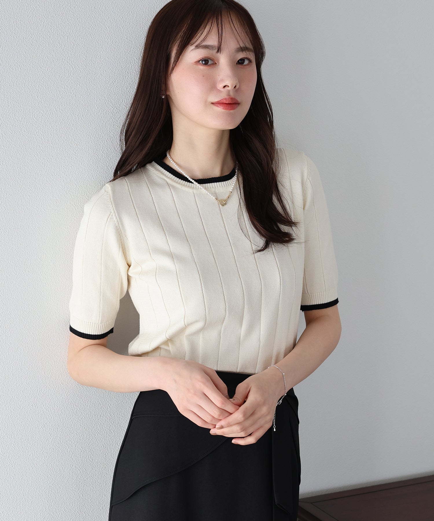 5分袖サマーワイドリブニット【ネコポス】 – BLUE ONLINE