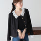 【早割5％OFF】《2サイズ展開/ 2WAY》ビジューレース付ノーカラージャケット