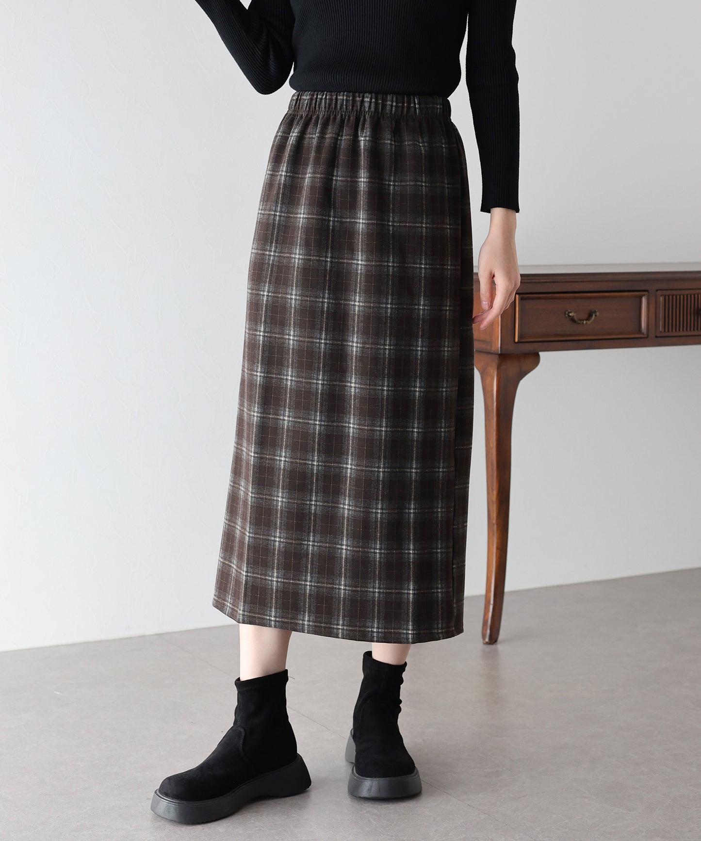 【TIME SALE】チェック柄タイトスカート