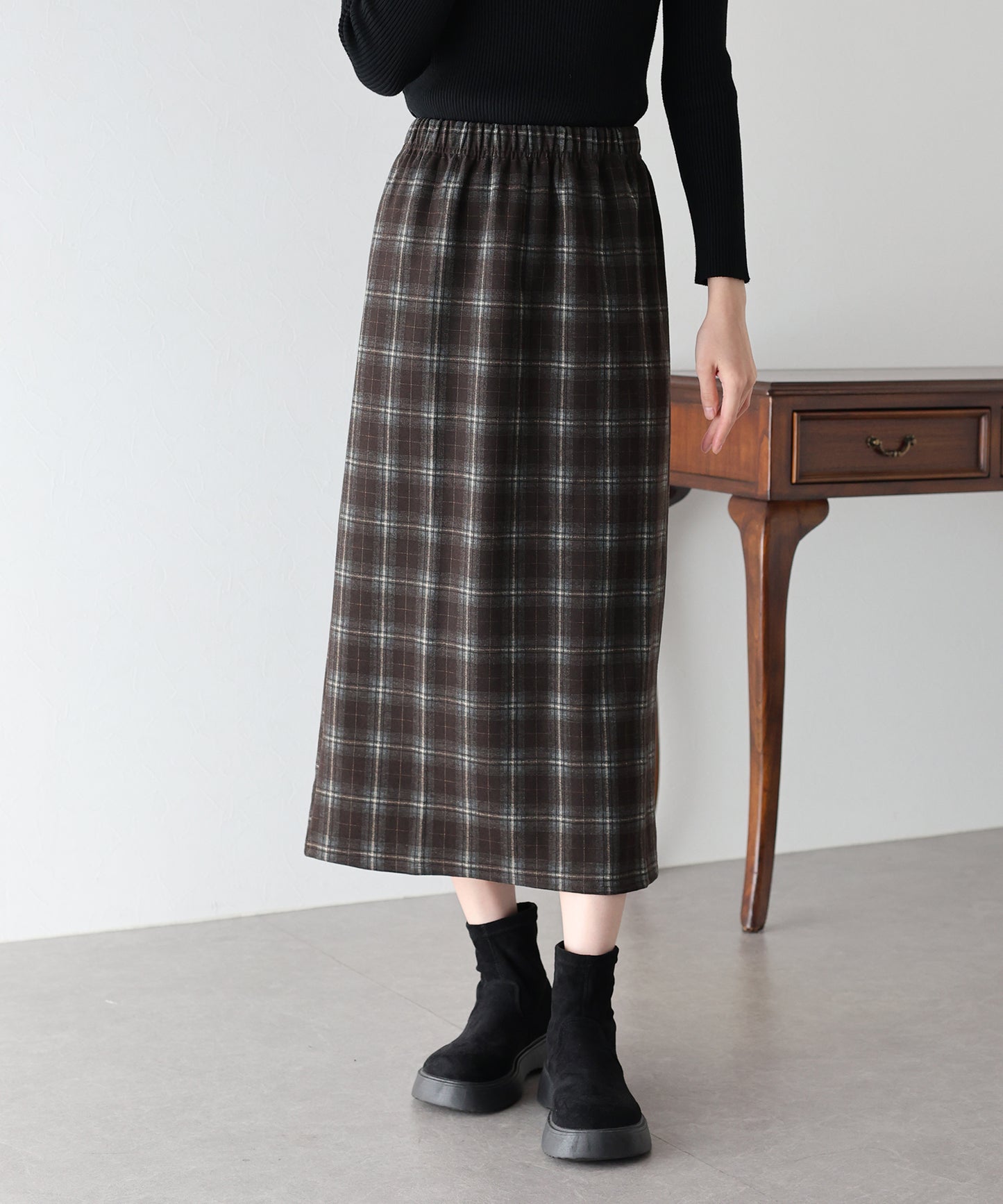 【TIME SALE】チェック柄タイトスカート