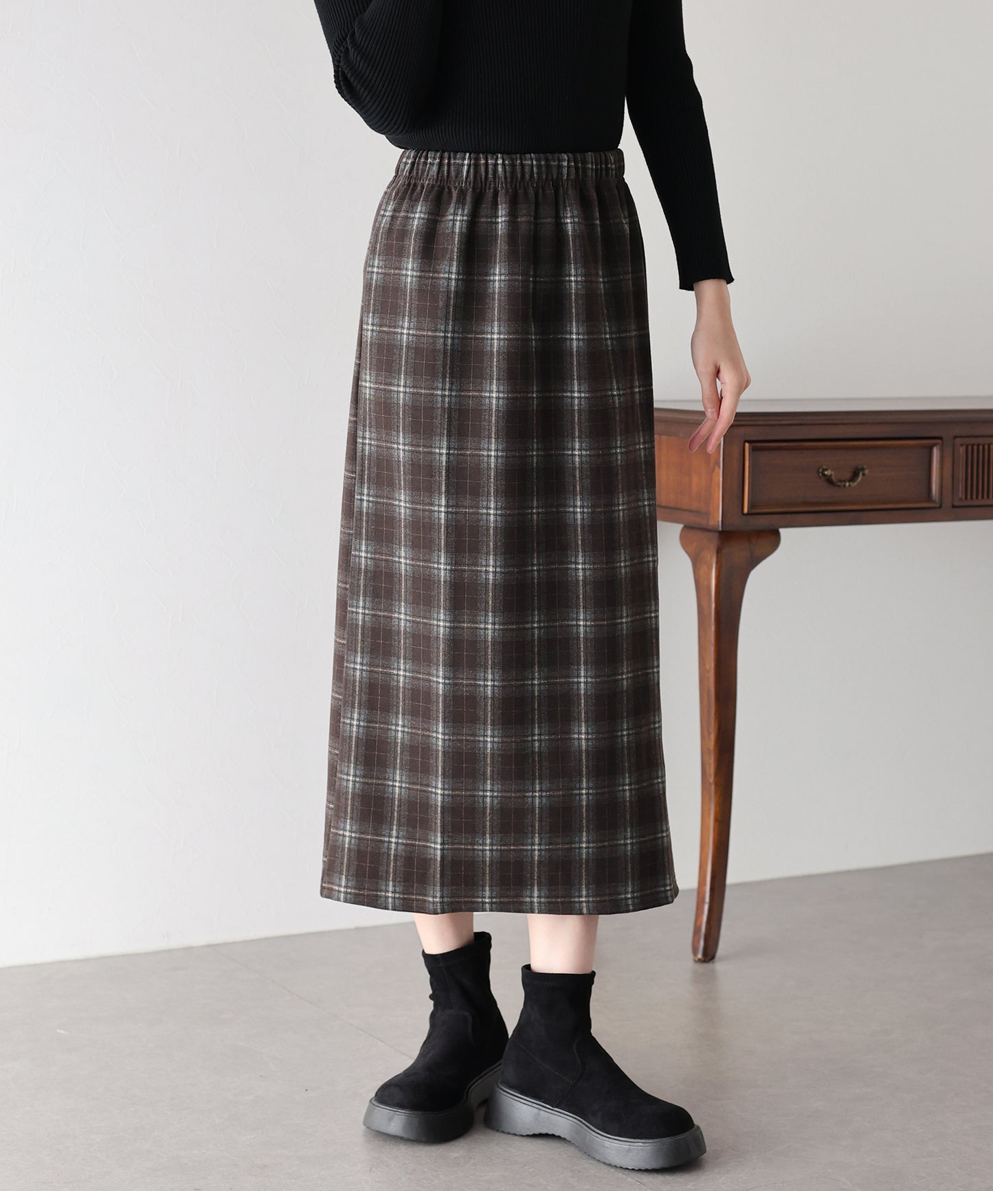 【TIME SALE】チェック柄タイトスカート