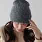 アンゴラニットビーニー 帽子【ネコポス】