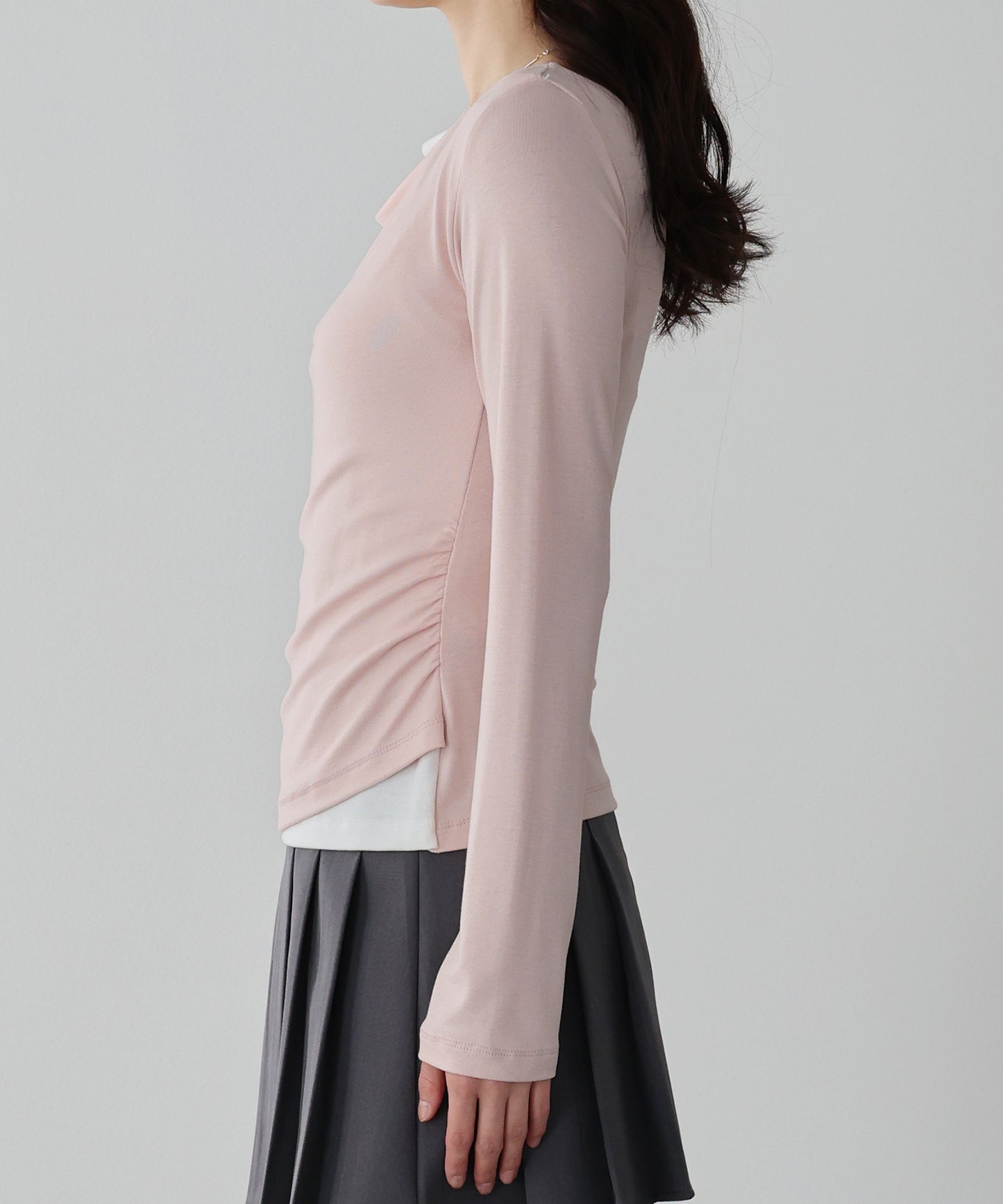 【早割5％OFF】ドレープレイヤードトップス【ネコポス】