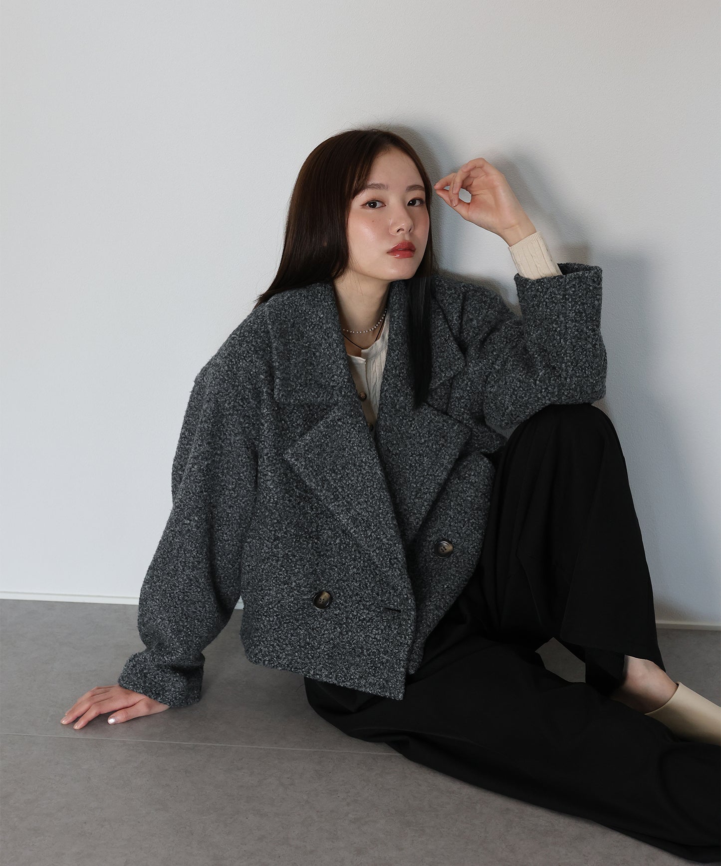 プードルボアショートコート