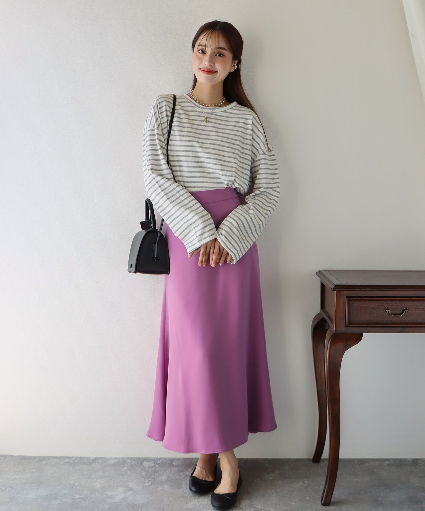 【SALE／50%OFF】サテンマーメイドスカート