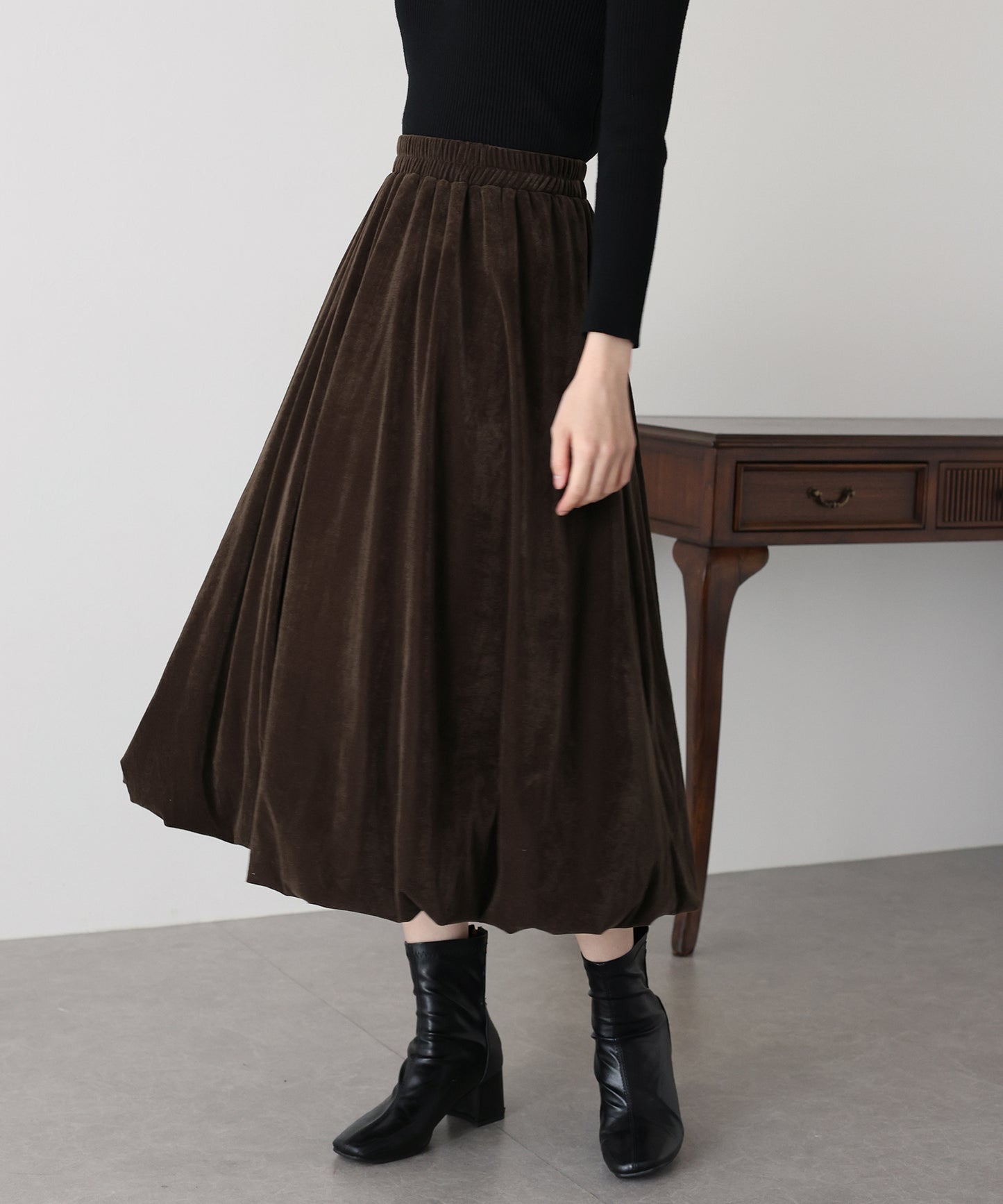 ベロアバルーンスカート