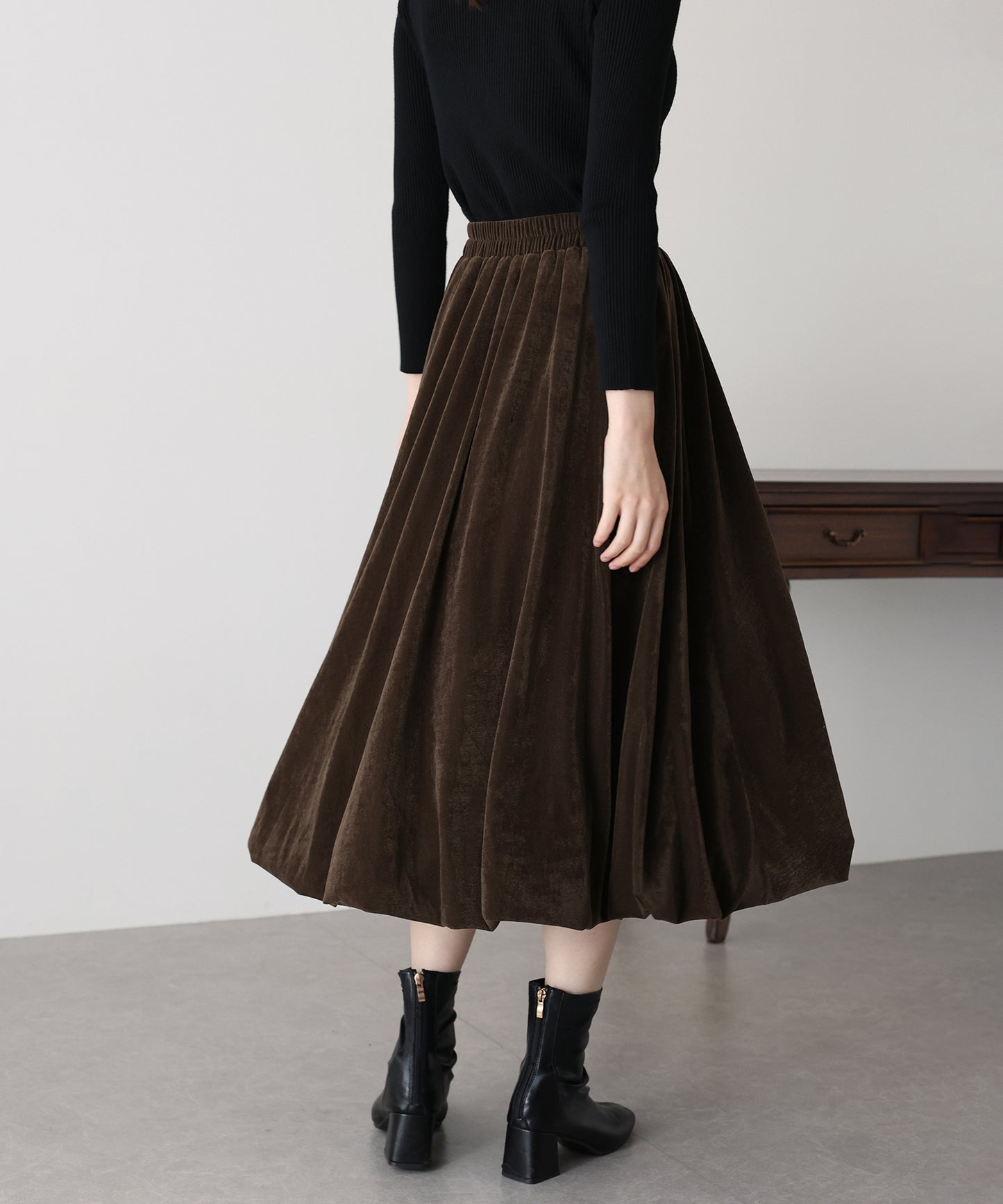 ベロアバルーンスカート