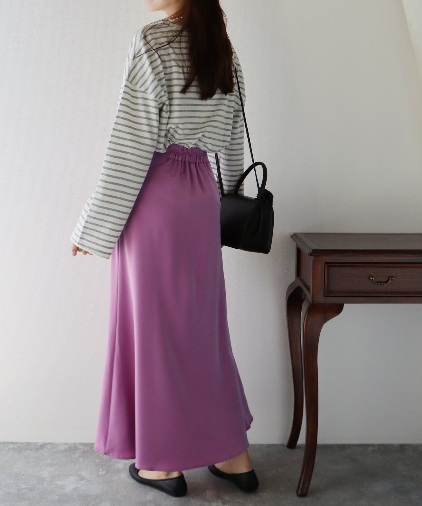 【SALE／50%OFF】サテンマーメイドスカート