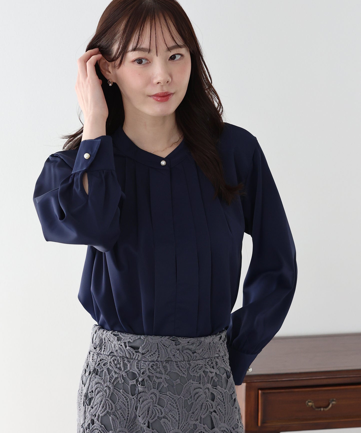 2WAYフロントタックブラウス【ネコポス】