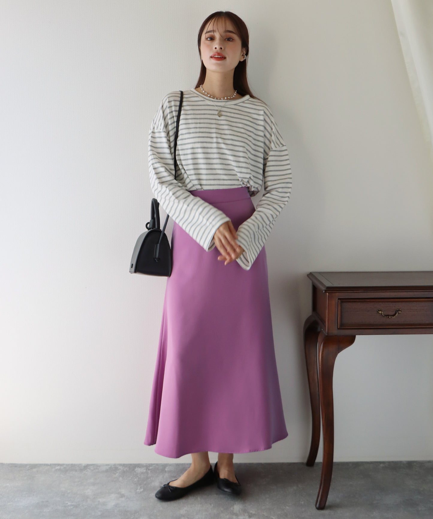 【SALE／50%OFF】サテンマーメイドスカート